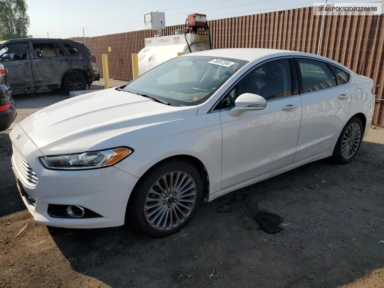 2013 Ford Fusion Titanium VIN: 3FA6P0K93DR228698 Lot: 70087204