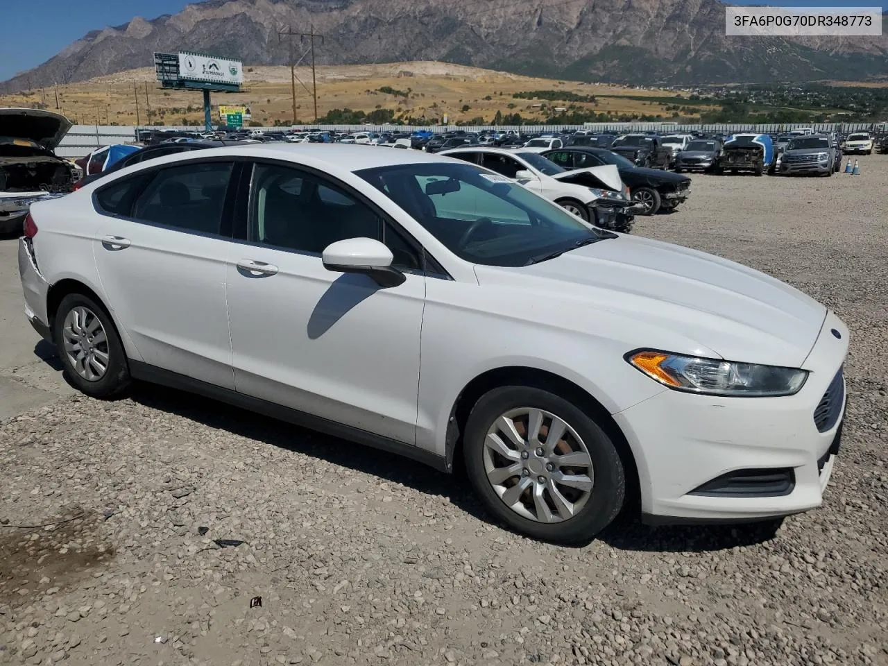 2013 Ford Fusion S VIN: 3FA6P0G70DR348773 Lot: 70466084