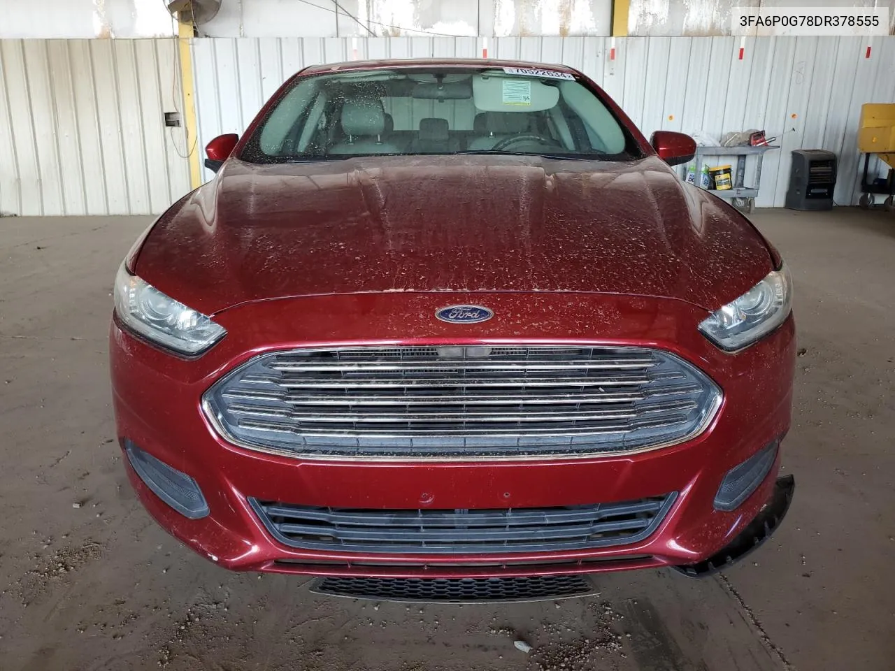 2013 Ford Fusion S VIN: 3FA6P0G78DR378555 Lot: 70522634