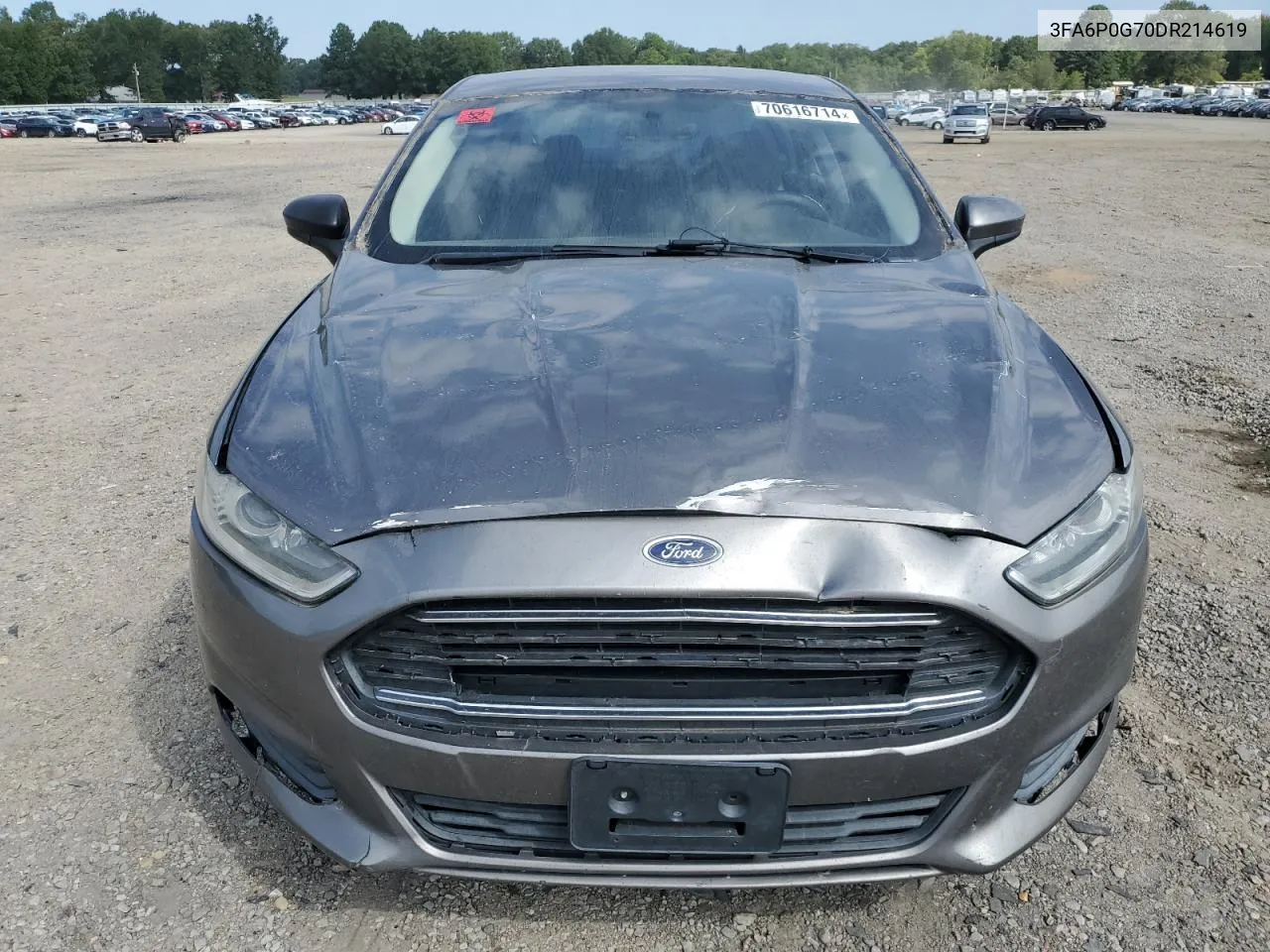 2013 Ford Fusion S VIN: 3FA6P0G70DR214619 Lot: 70616714