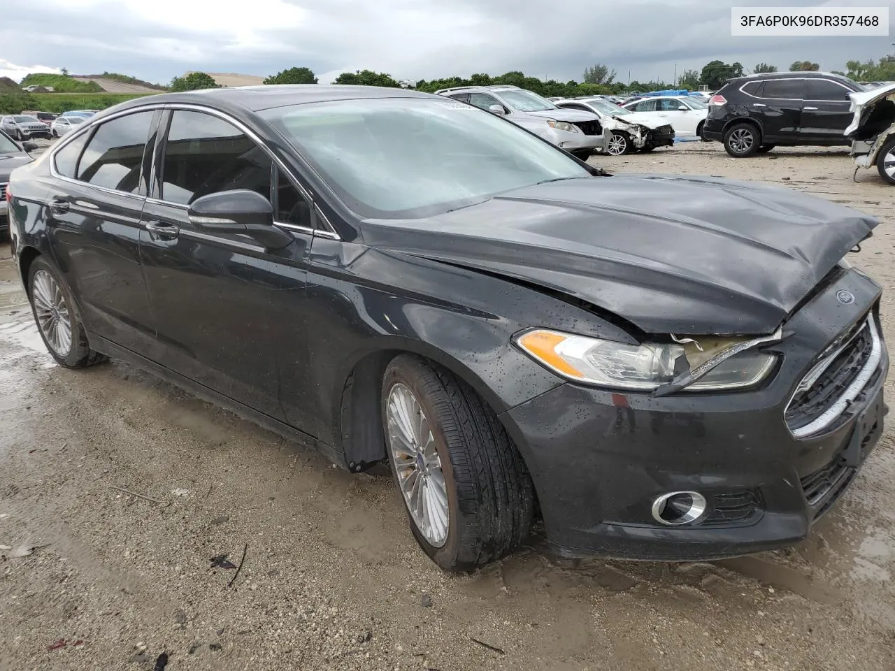 2013 Ford Fusion Titanium VIN: 3FA6P0K96DR357468 Lot: 70858404