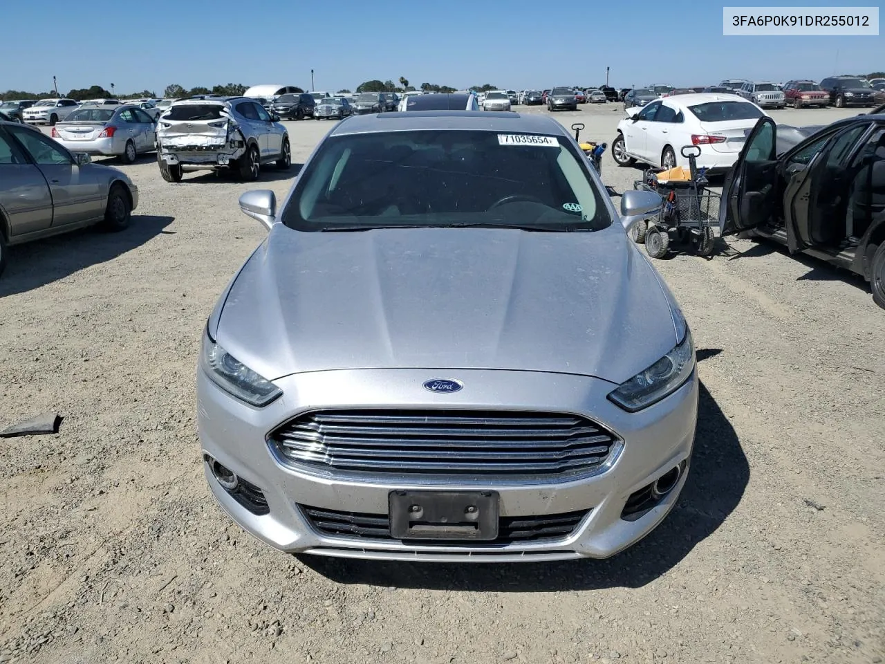 2013 Ford Fusion Titanium VIN: 3FA6P0K91DR255012 Lot: 71035654