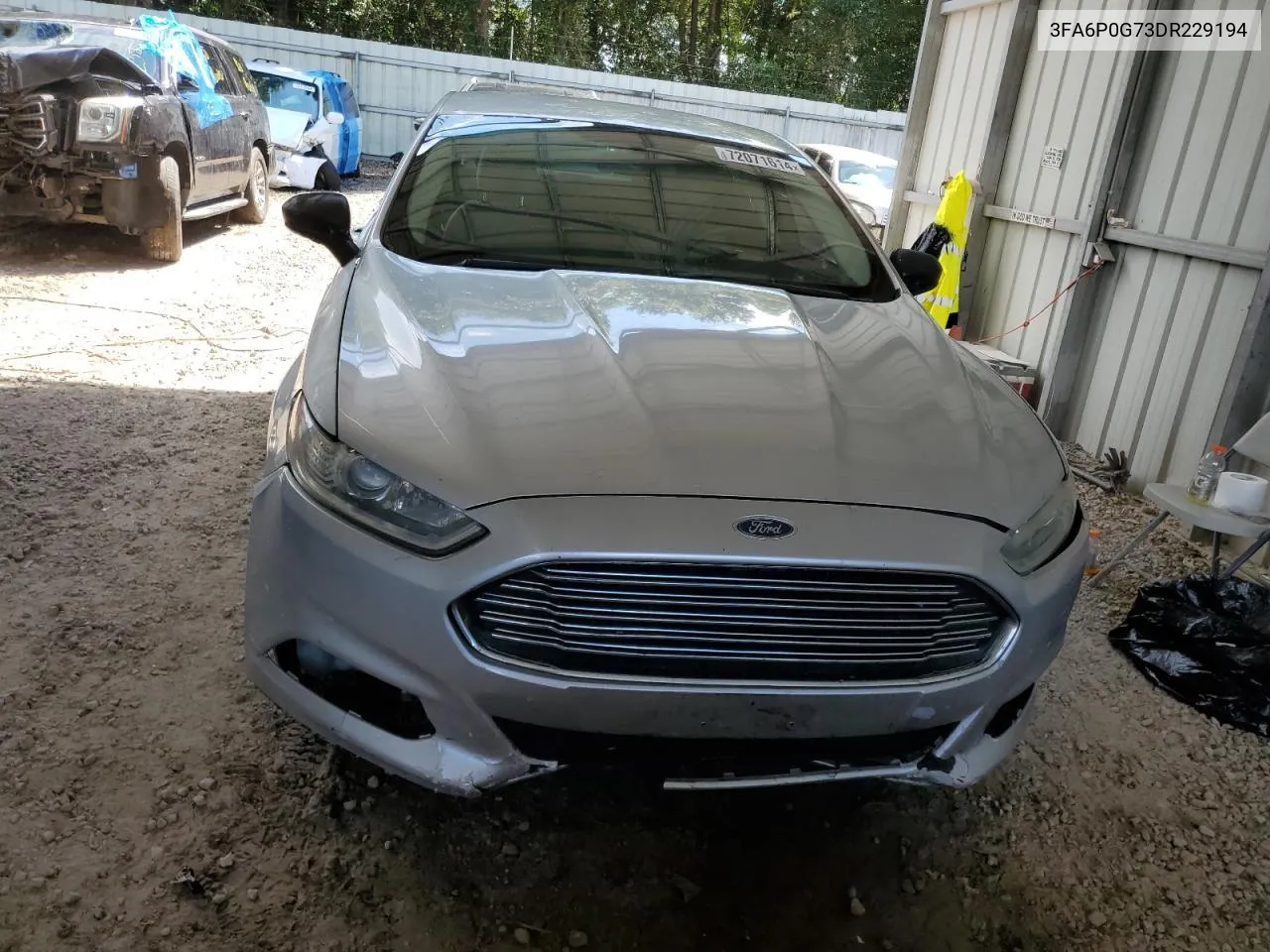 2013 Ford Fusion S VIN: 3FA6P0G73DR229194 Lot: 72071614