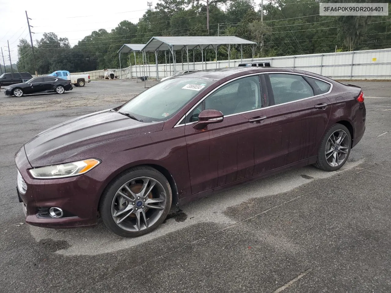 2013 Ford Fusion Titanium VIN: 3FA6P0K99DR206401 Lot: 73869034