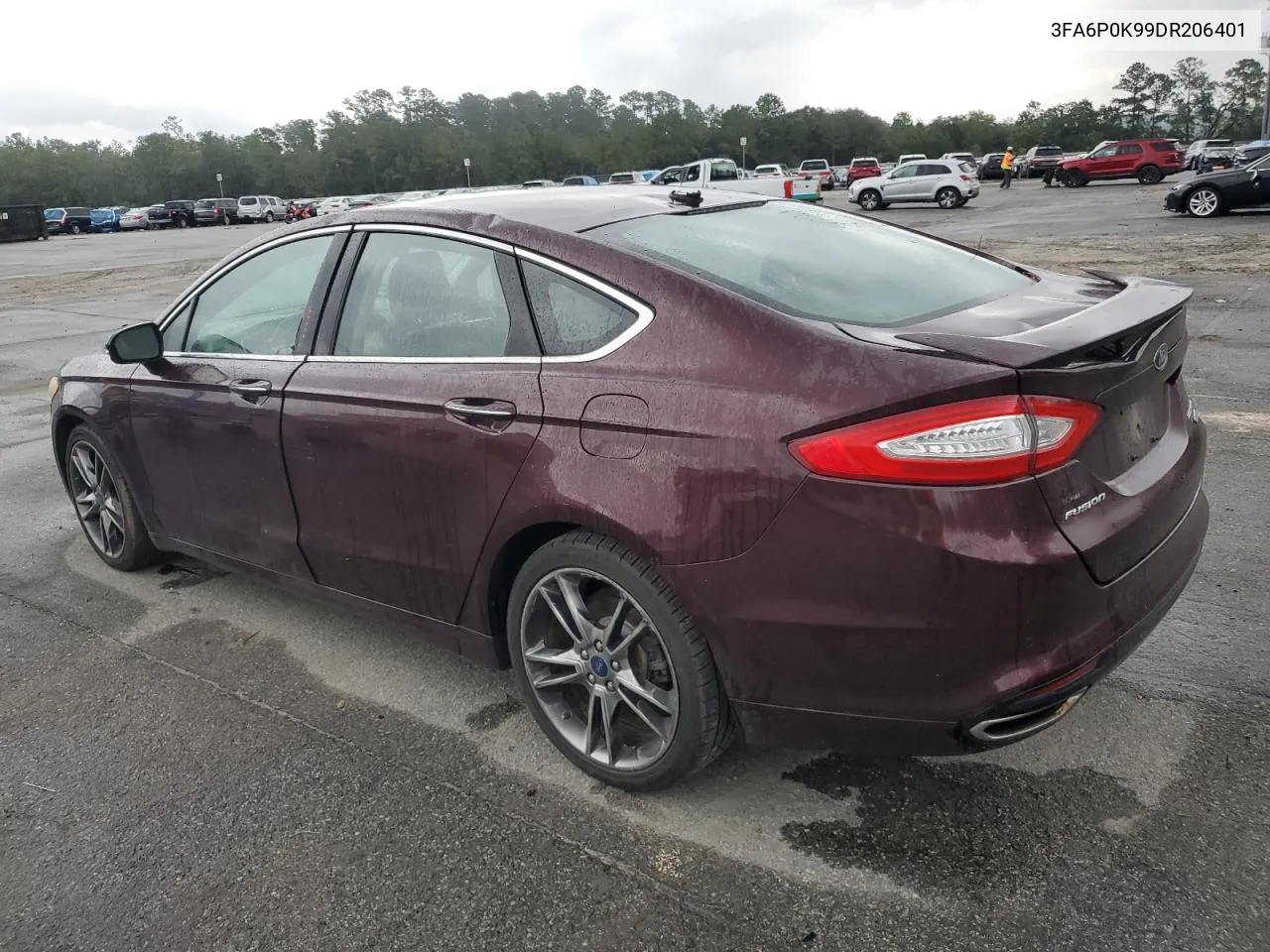 2013 Ford Fusion Titanium VIN: 3FA6P0K99DR206401 Lot: 73869034