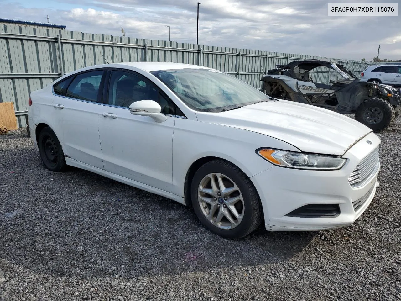 2013 Ford Fusion Se VIN: 3FA6P0H7XDR115076 Lot: 74671624