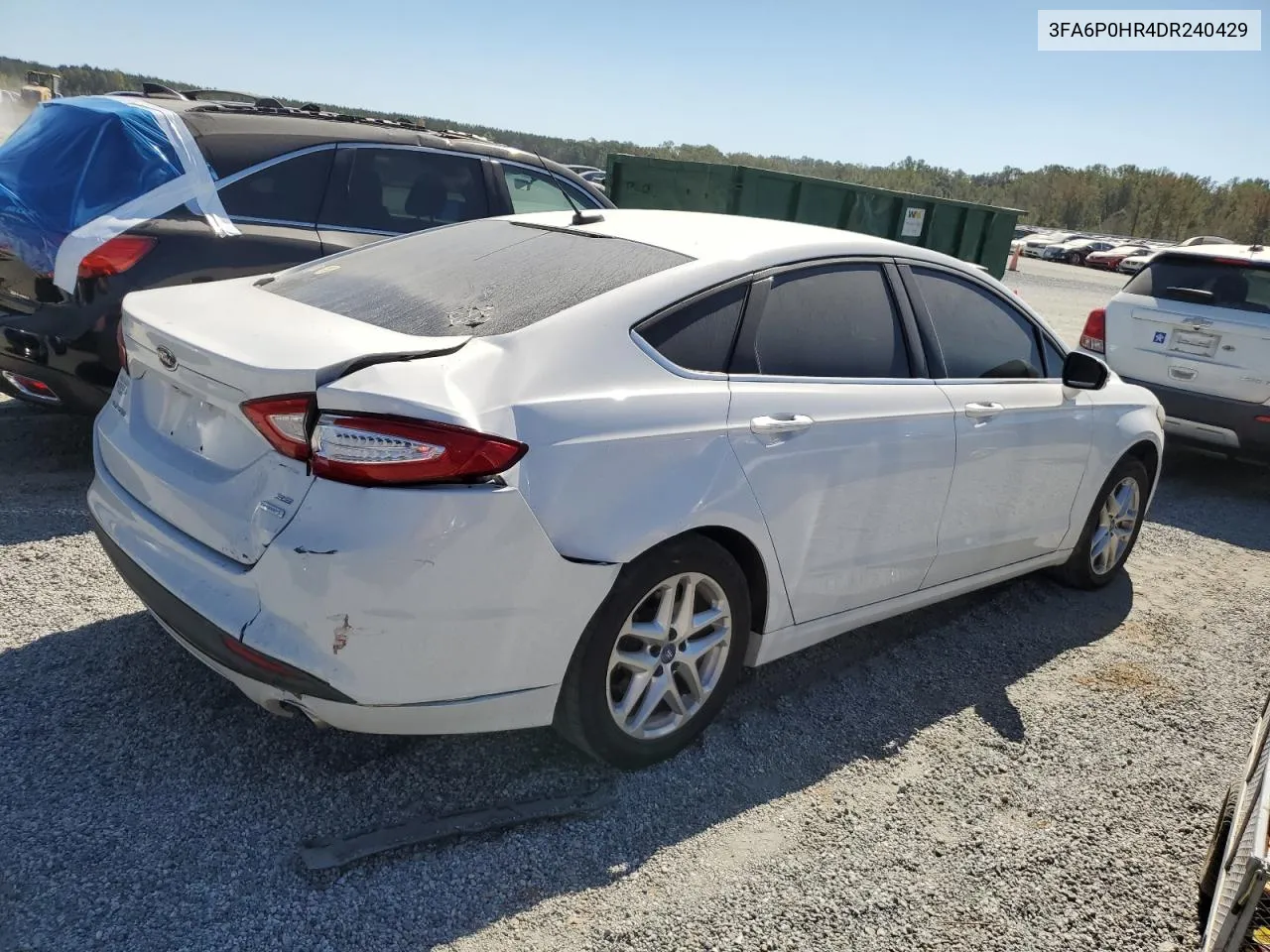 2013 Ford Fusion Se VIN: 3FA6P0HR4DR240429 Lot: 75754314