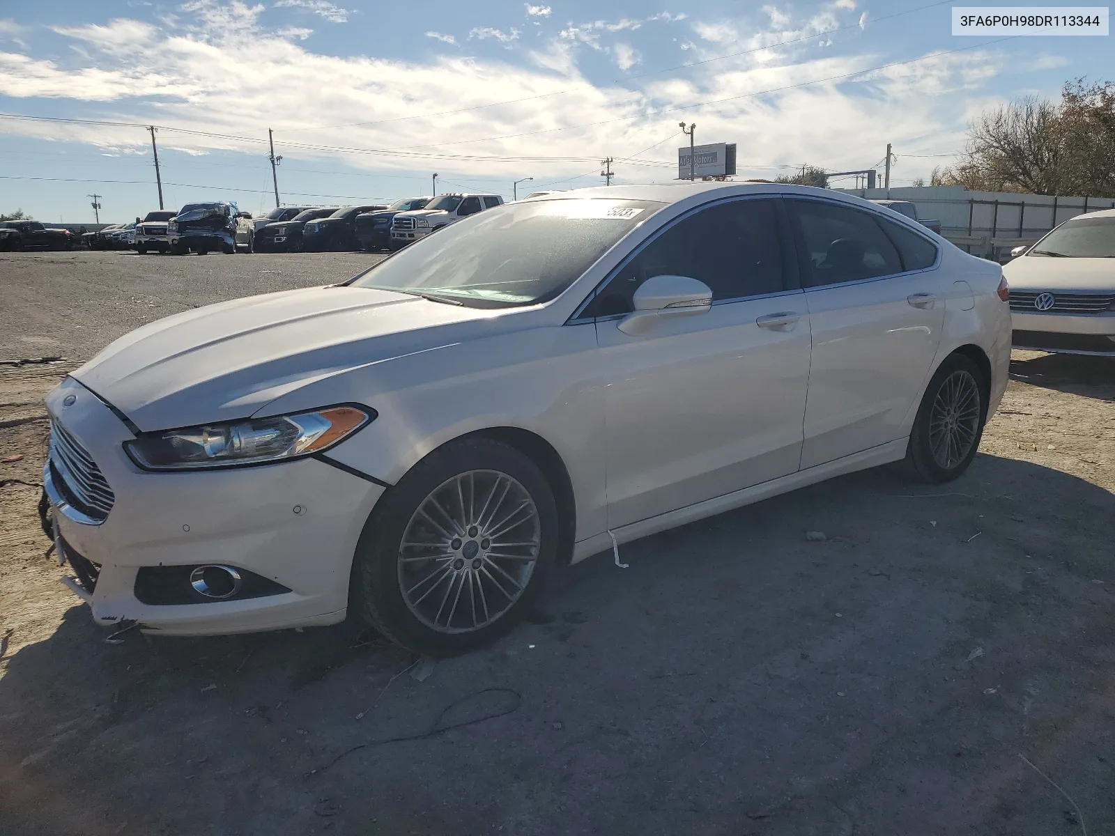 2013 Ford Fusion Se VIN: 3FA6P0H98DR113344 Lot: 75936503