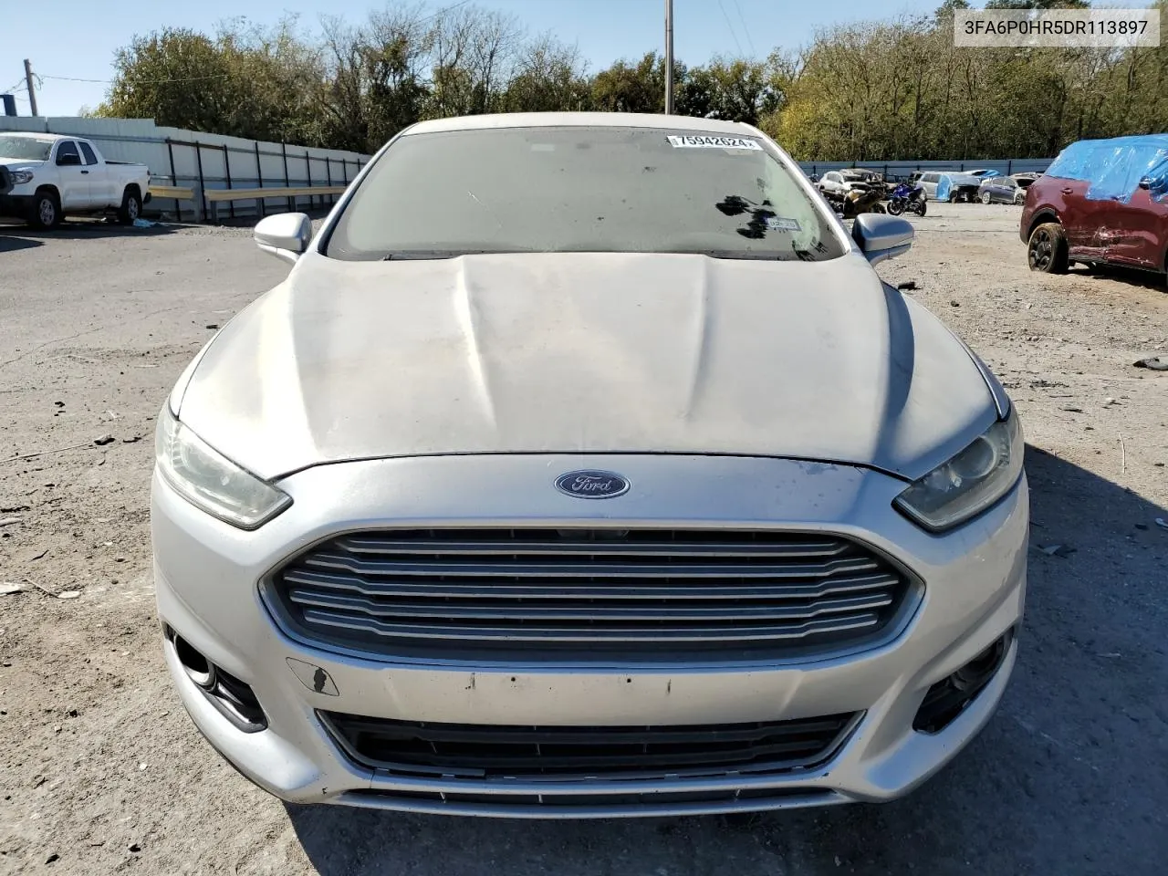 2013 Ford Fusion Se VIN: 3FA6P0HR5DR113897 Lot: 75942624