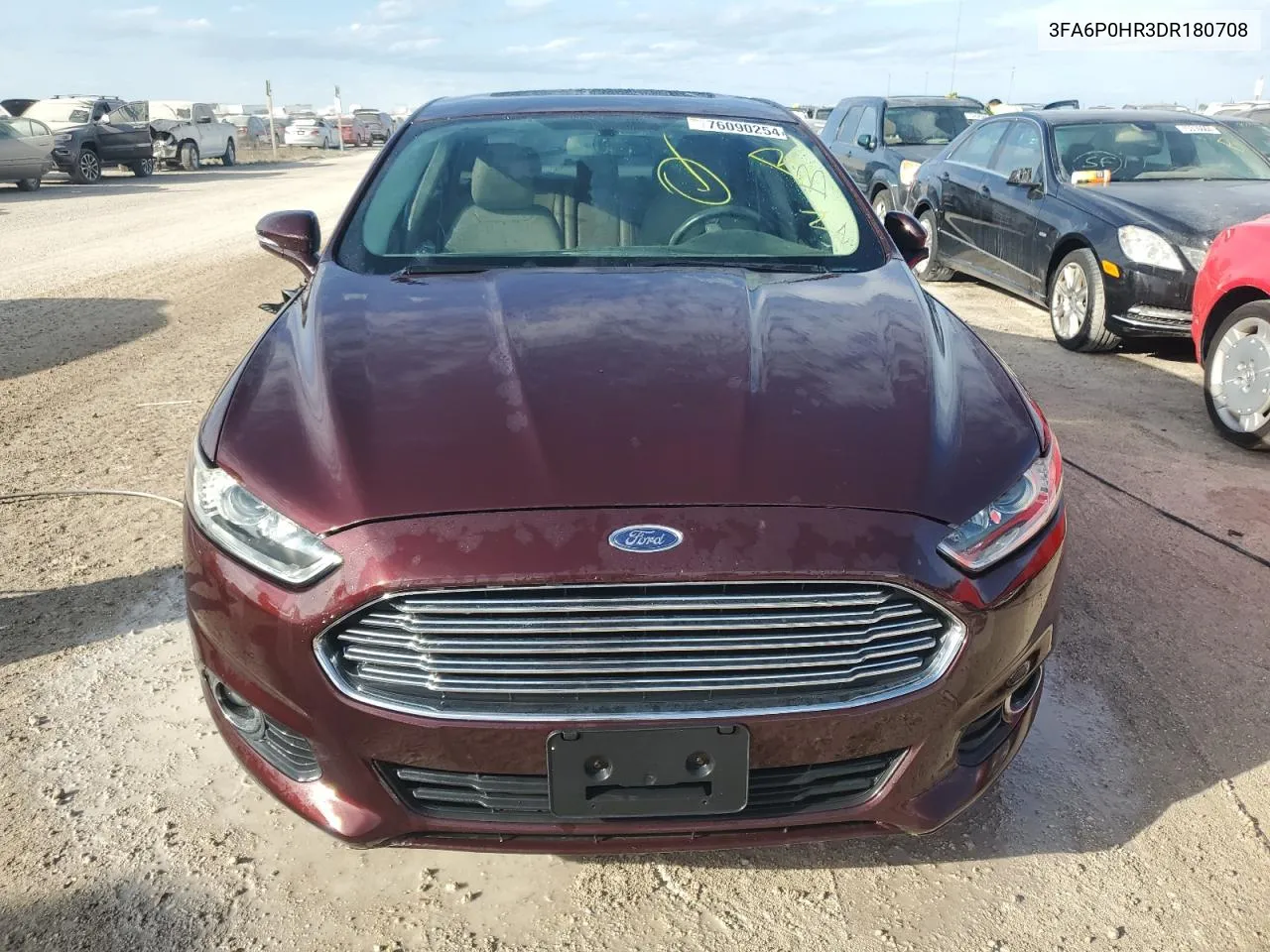 2013 Ford Fusion Se VIN: 3FA6P0HR3DR180708 Lot: 76090254