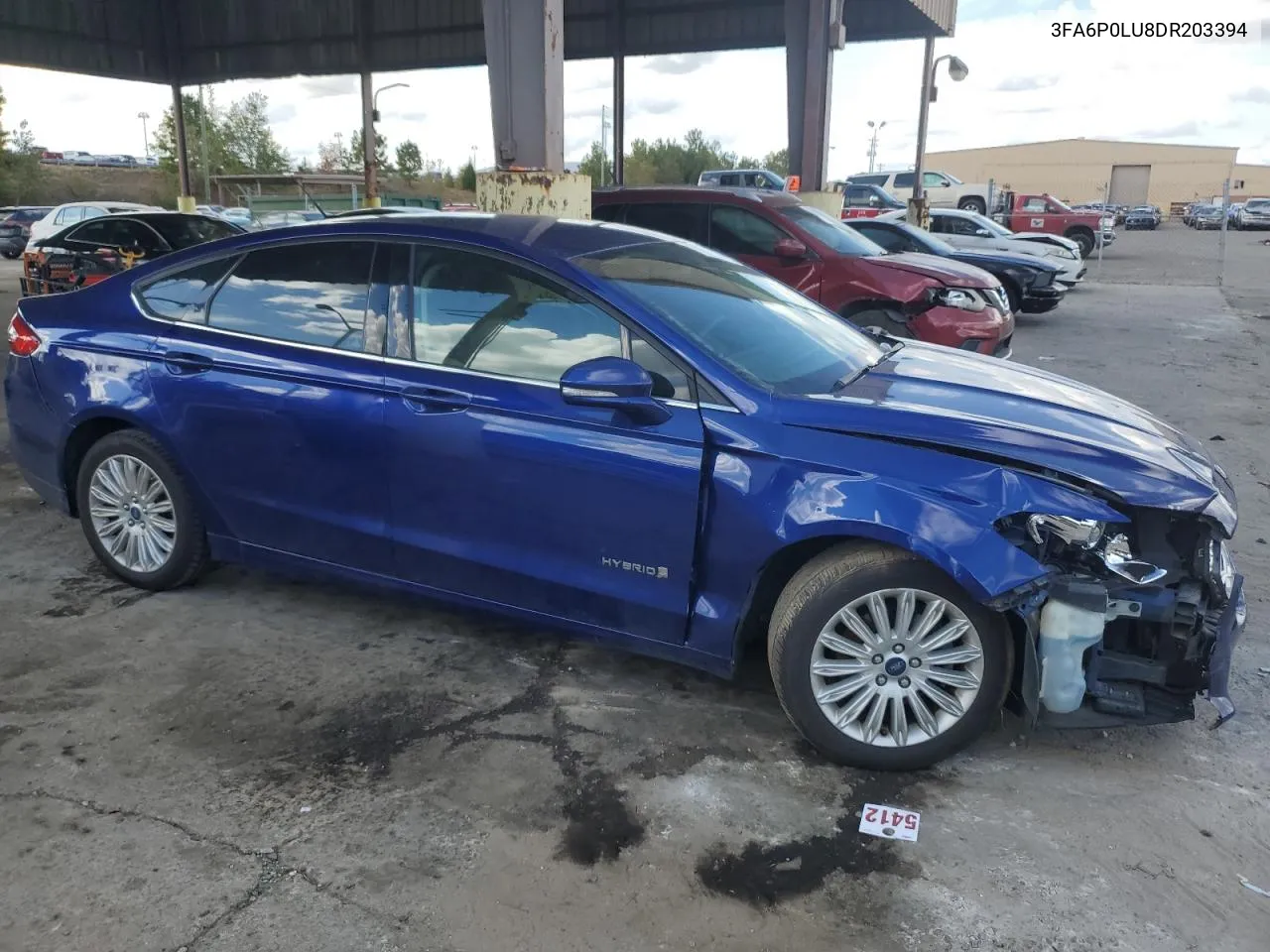 2013 Ford Fusion Se Hybrid VIN: 3FA6P0LU8DR203394 Lot: 77550244