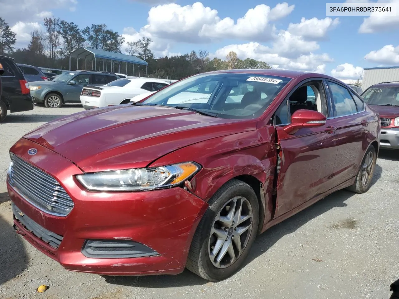 2013 Ford Fusion Se VIN: 3FA6P0HR8DR375641 Lot: 78645704