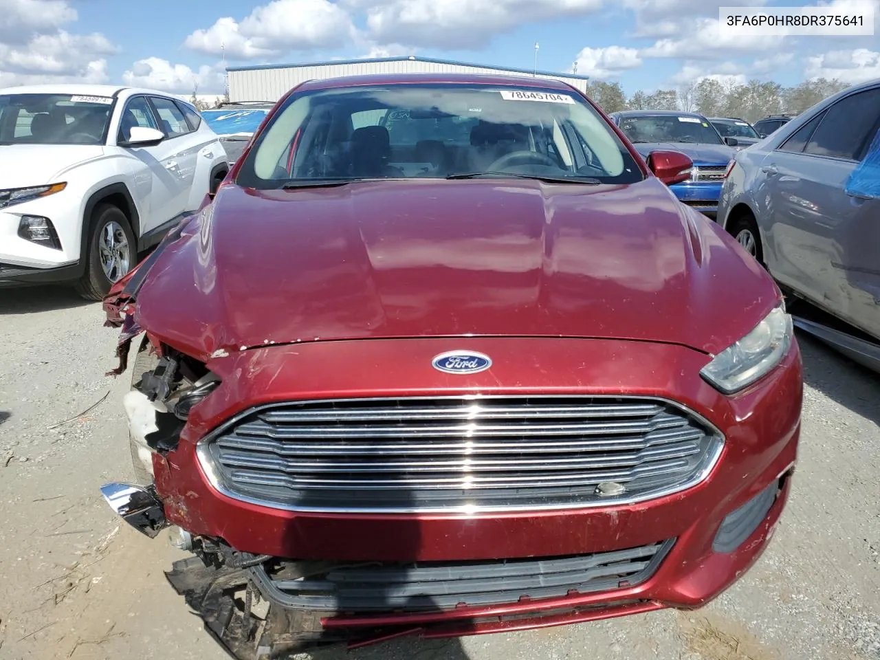 2013 Ford Fusion Se VIN: 3FA6P0HR8DR375641 Lot: 78645704