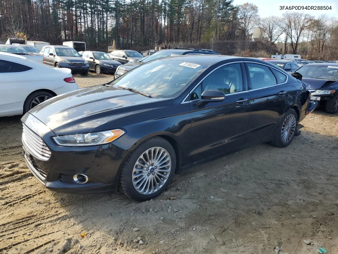 2013 Ford Fusion Titanium VIN: 3FA6P0D94DR288504 Lot: 78786034