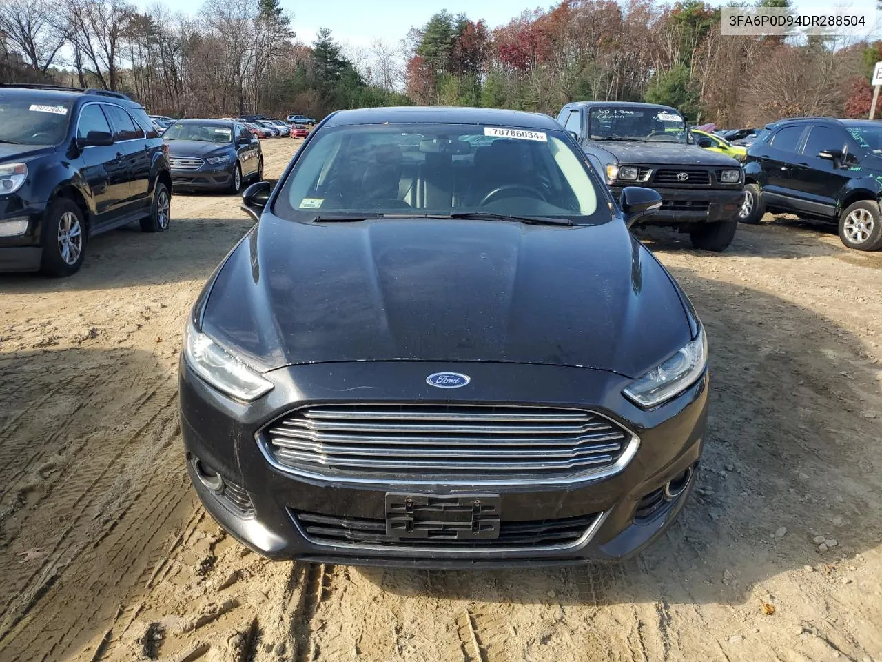 2013 Ford Fusion Titanium VIN: 3FA6P0D94DR288504 Lot: 78786034