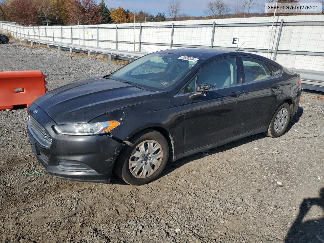 2013 Ford Fusion S VIN: 3FA6P0G76DR275201 Lot: 78885384