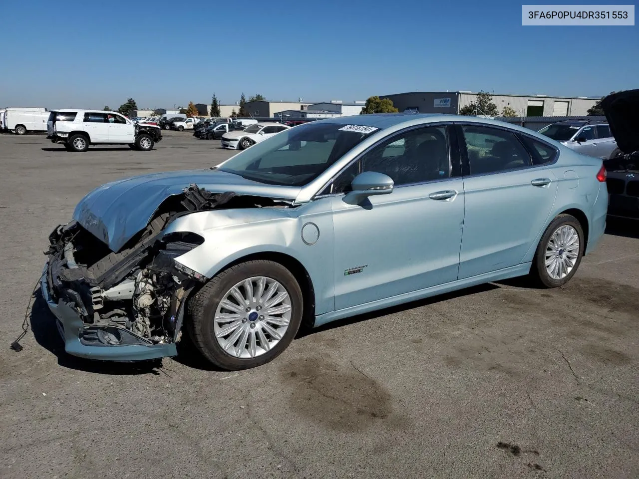 2013 Ford Fusion Se Phev VIN: 3FA6P0PU4DR351553 Lot: 79316154