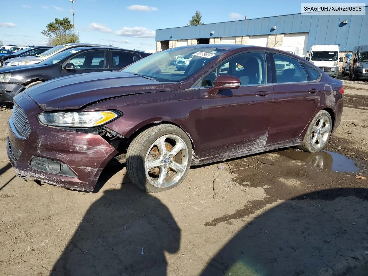 2013 Ford Fusion Se VIN: 3FA6P0H7XDR290508 Lot: 80119624