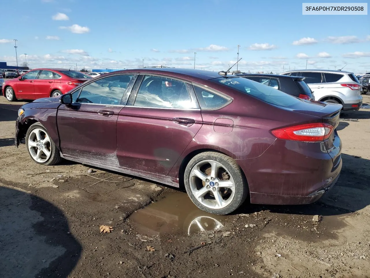 2013 Ford Fusion Se VIN: 3FA6P0H7XDR290508 Lot: 80119624