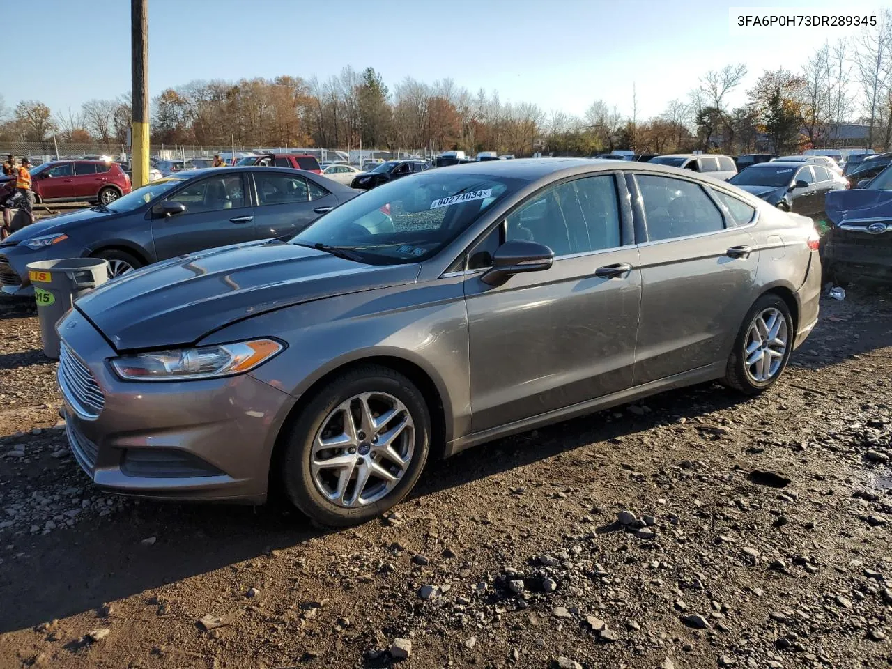 2013 Ford Fusion Se VIN: 3FA6P0H73DR289345 Lot: 80274034