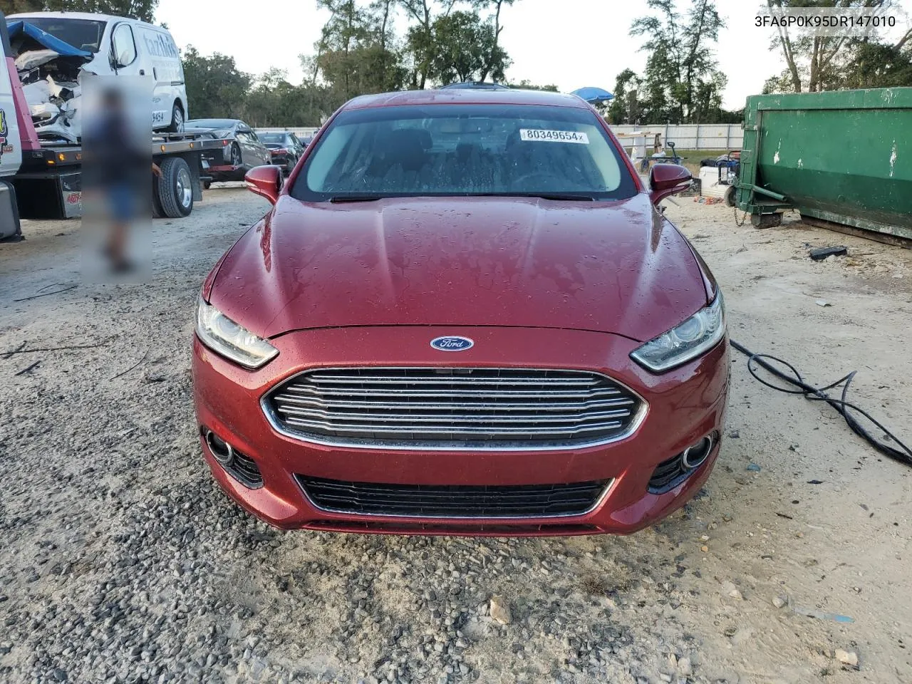 2013 Ford Fusion Titanium VIN: 3FA6P0K95DR147010 Lot: 80349654