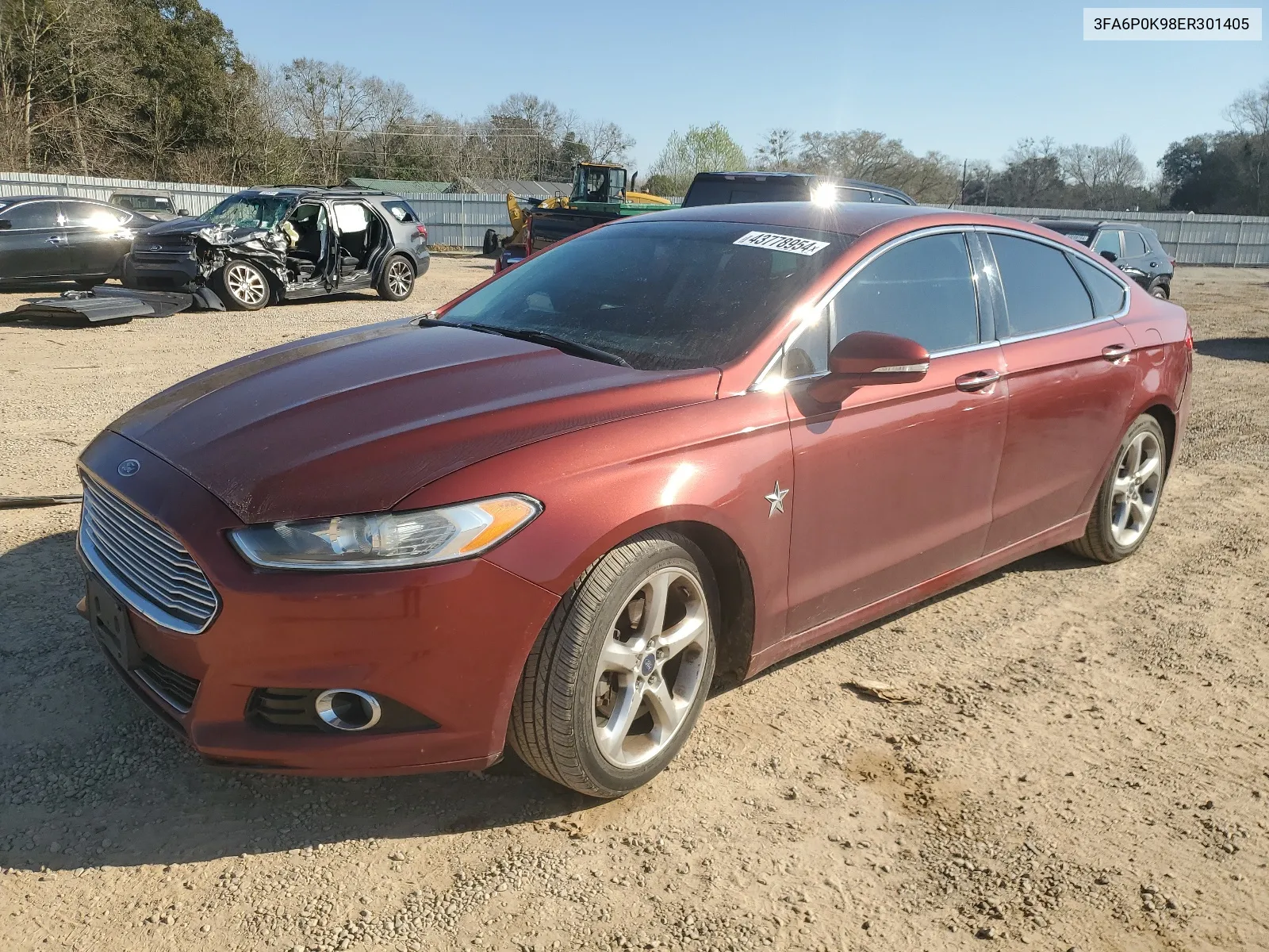 2014 Ford Fusion Titanium VIN: 3FA6P0K98ER301405 Lot: 43778954