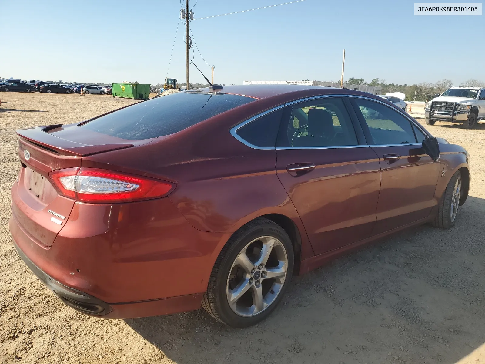 2014 Ford Fusion Titanium VIN: 3FA6P0K98ER301405 Lot: 43778954