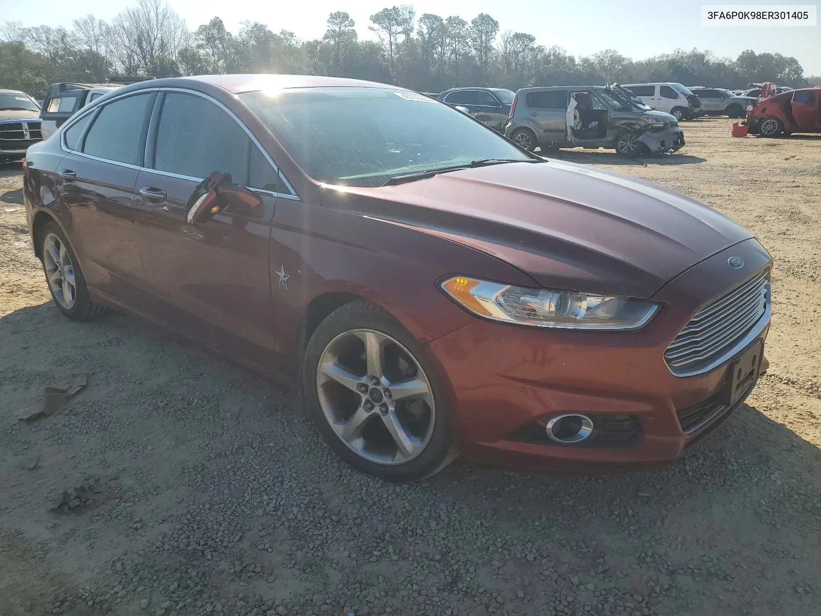 2014 Ford Fusion Titanium VIN: 3FA6P0K98ER301405 Lot: 43778954