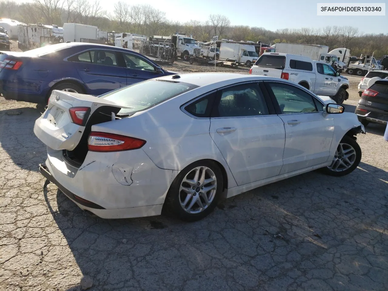 2014 Ford Fusion Se VIN: 3FA6P0HD0ER130340 Lot: 49258344