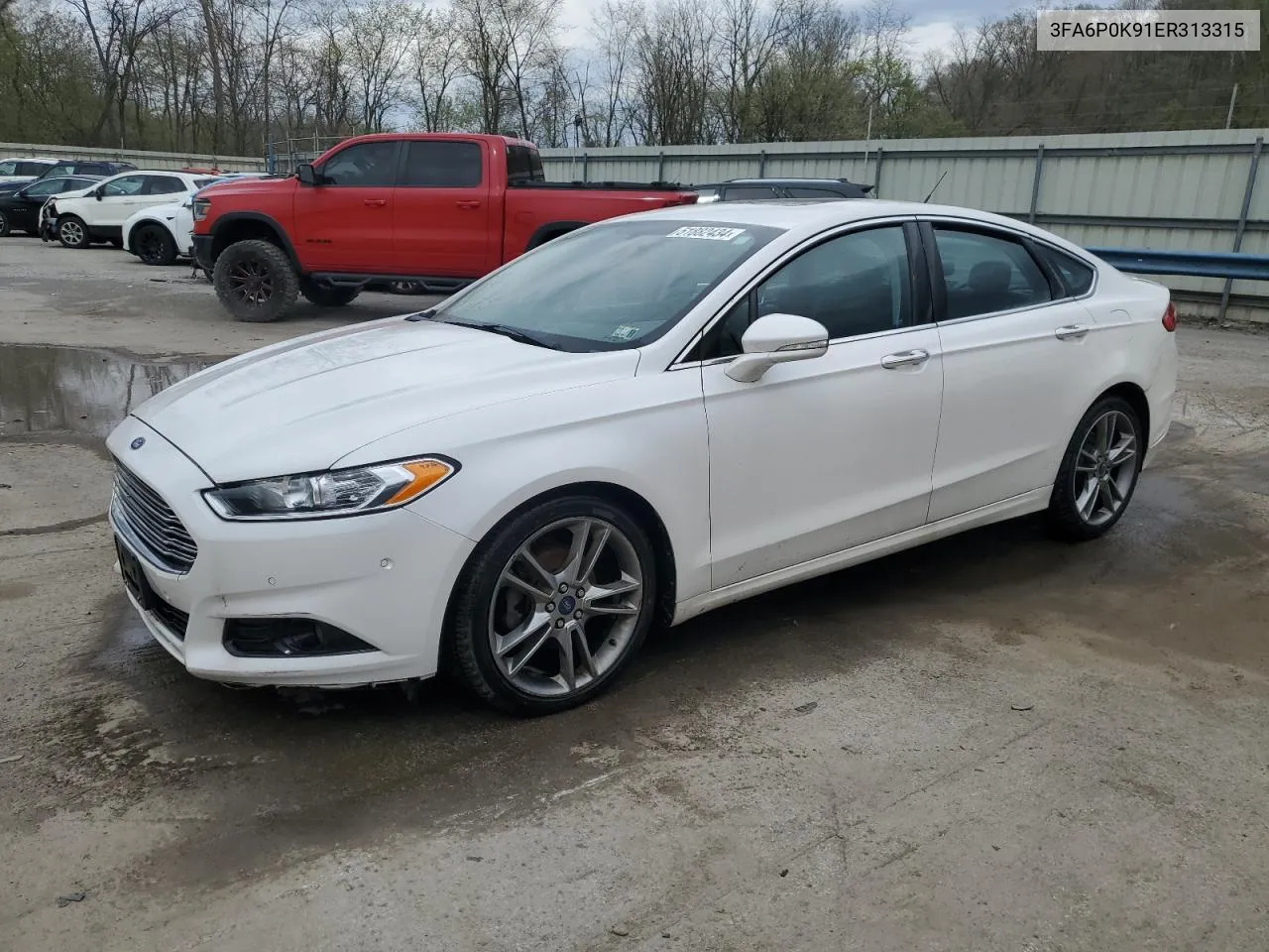 2014 Ford Fusion Titanium VIN: 3FA6P0K91ER313315 Lot: 51882434