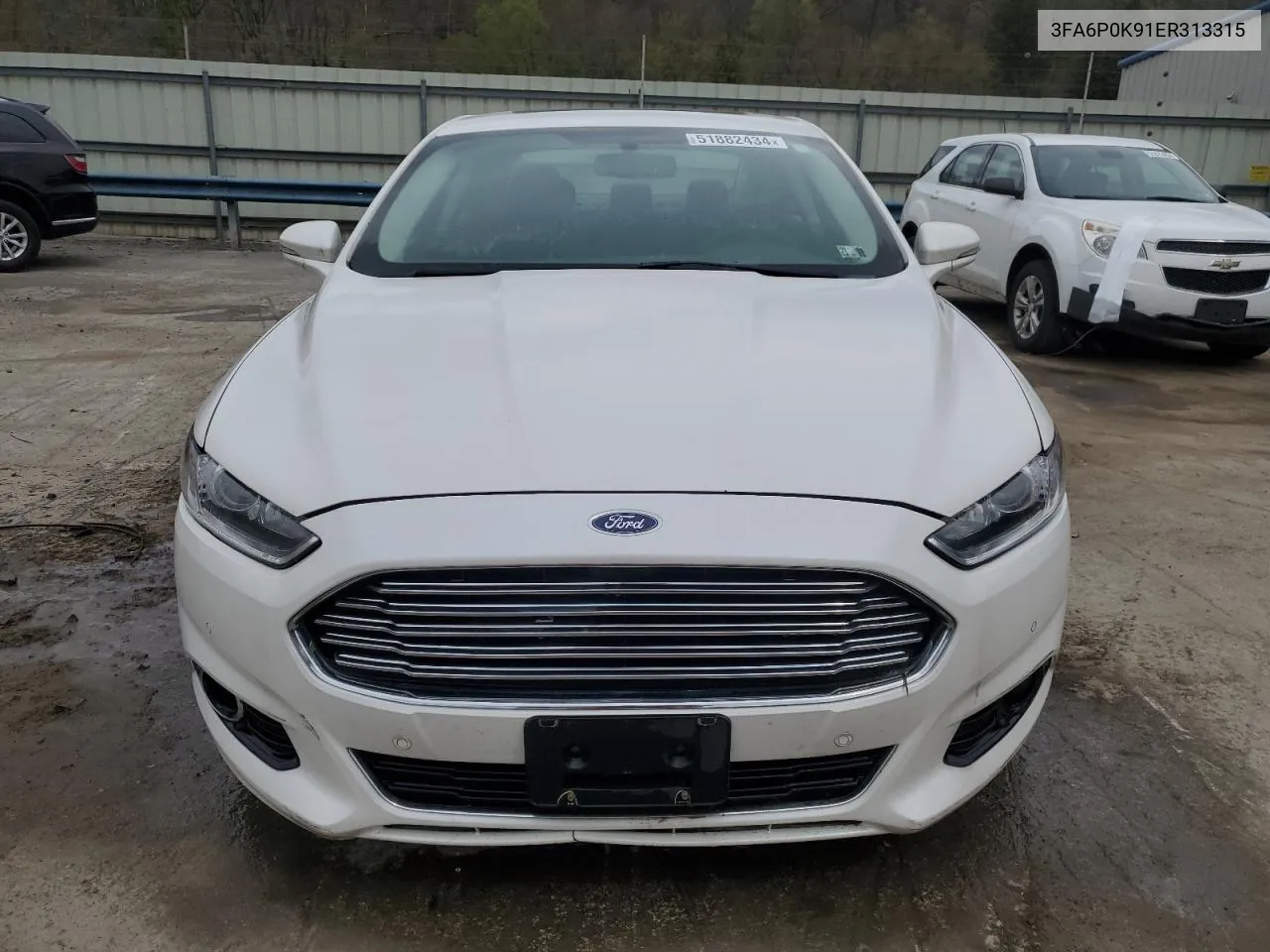 2014 Ford Fusion Titanium VIN: 3FA6P0K91ER313315 Lot: 51882434