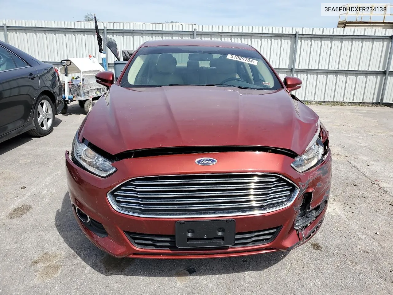 2014 Ford Fusion Se VIN: 3FA6P0HDXER234138 Lot: 51989784