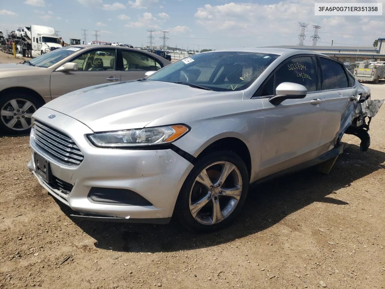 2014 Ford Fusion S VIN: 3FA6P0G71ER351358 Lot: 55227344