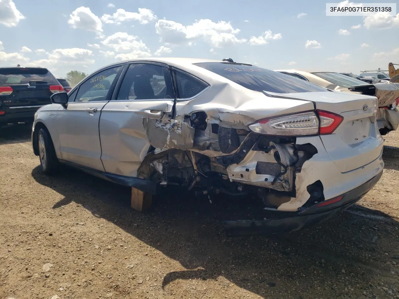 2014 Ford Fusion S VIN: 3FA6P0G71ER351358 Lot: 55227344