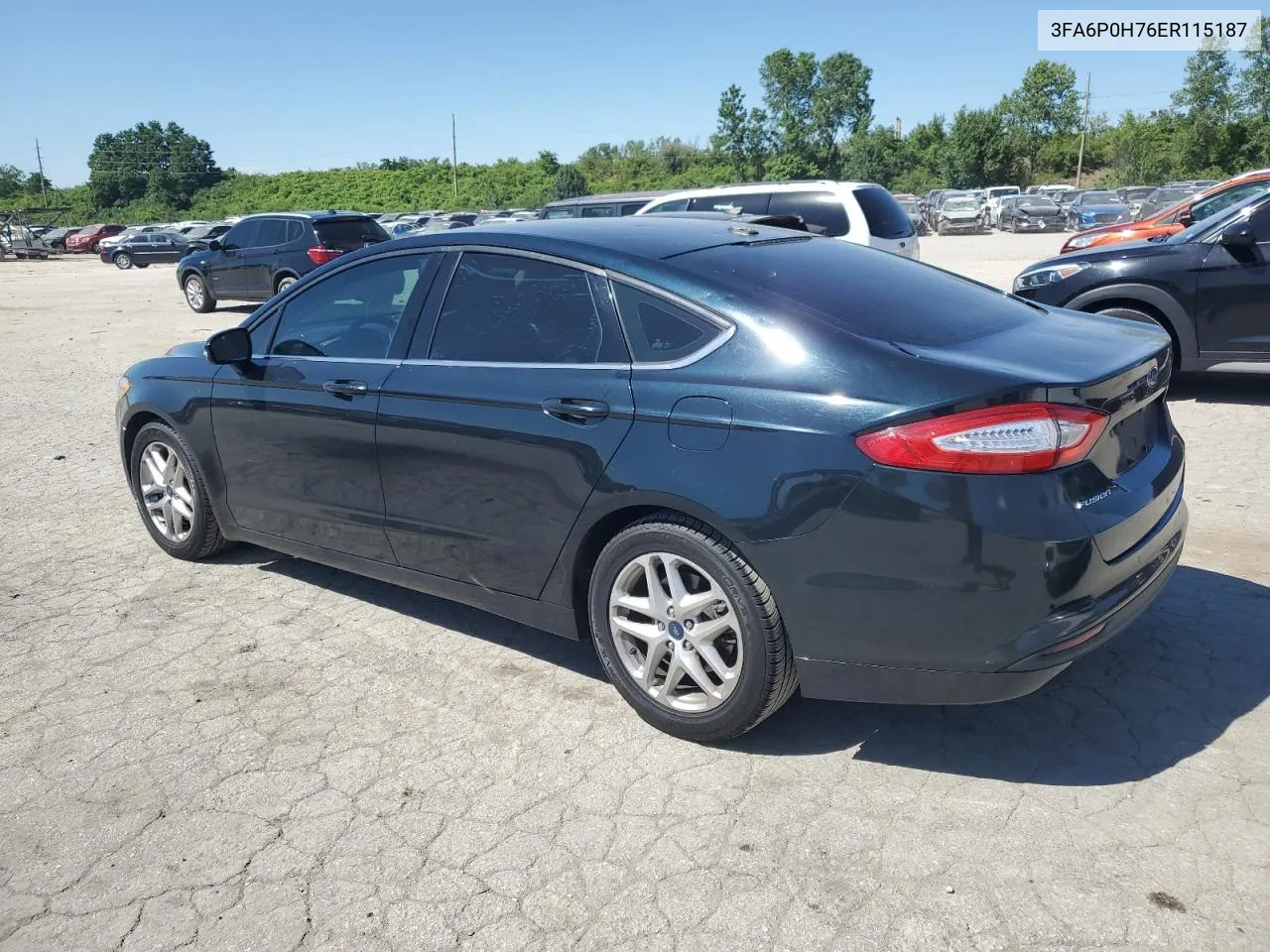 2014 Ford Fusion Se VIN: 3FA6P0H76ER115187 Lot: 57703364