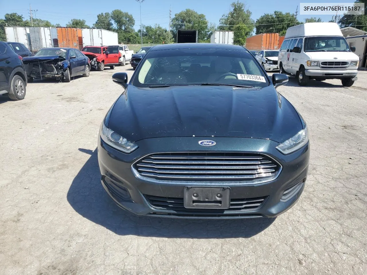 2014 Ford Fusion Se VIN: 3FA6P0H76ER115187 Lot: 57703364