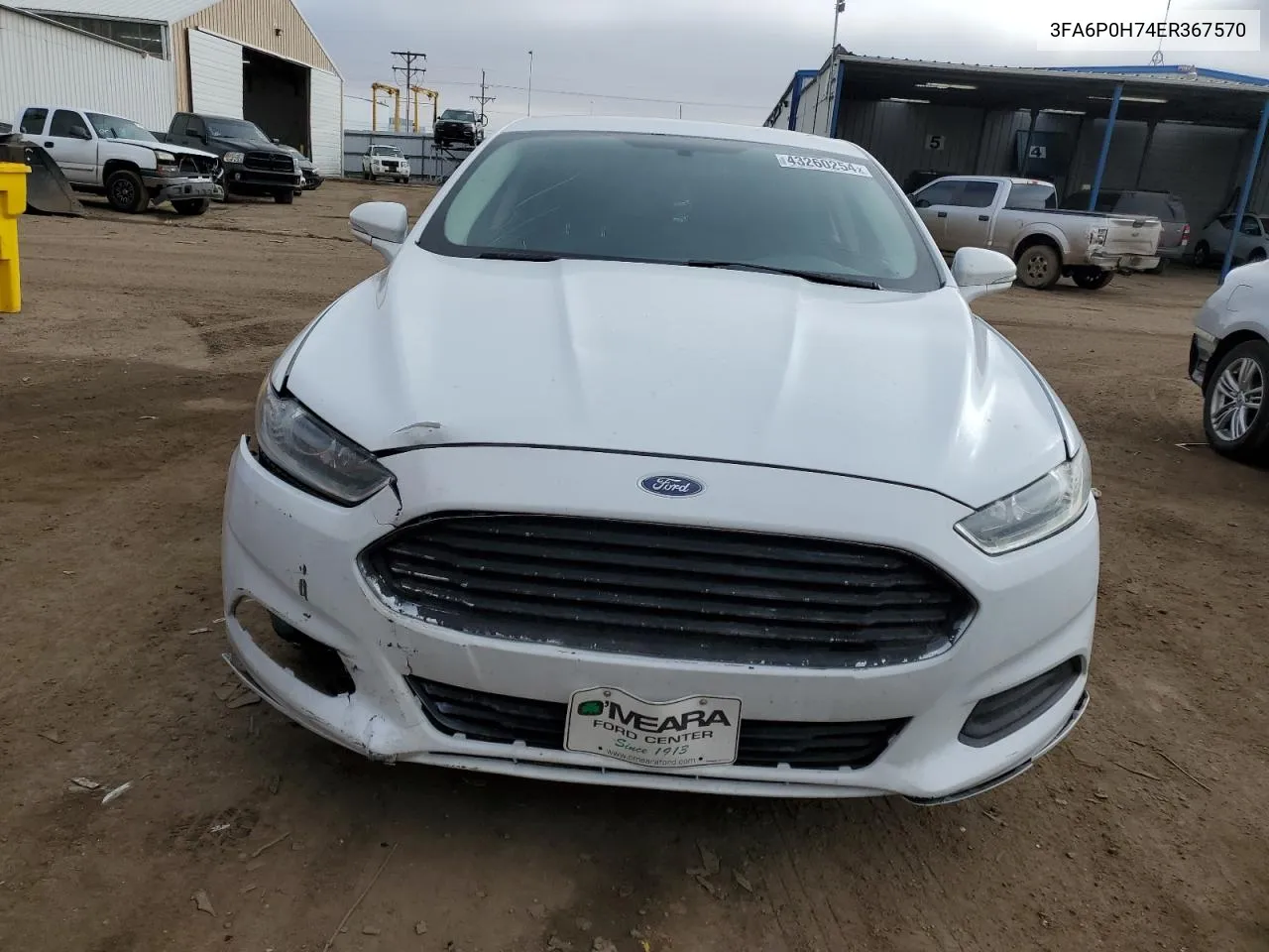 2014 Ford Fusion Se VIN: 3FA6P0H74ER367570 Lot: 57838814