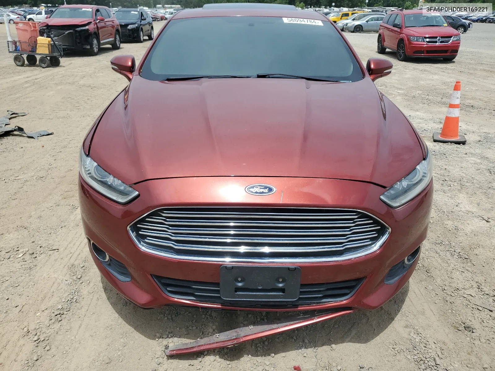 2014 Ford Fusion Se VIN: 3FA6P0HD0ER169221 Lot: 58094784