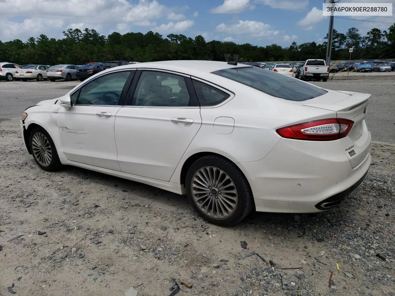 2014 Ford Fusion Titanium VIN: 3FA6P0K90ER288780 Lot: 59980814