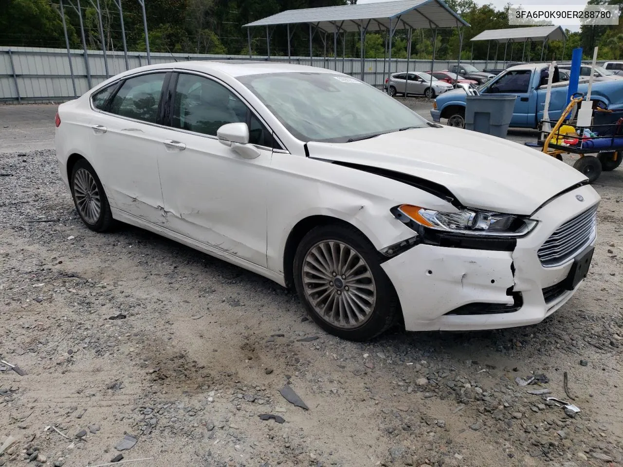 2014 Ford Fusion Titanium VIN: 3FA6P0K90ER288780 Lot: 59980814