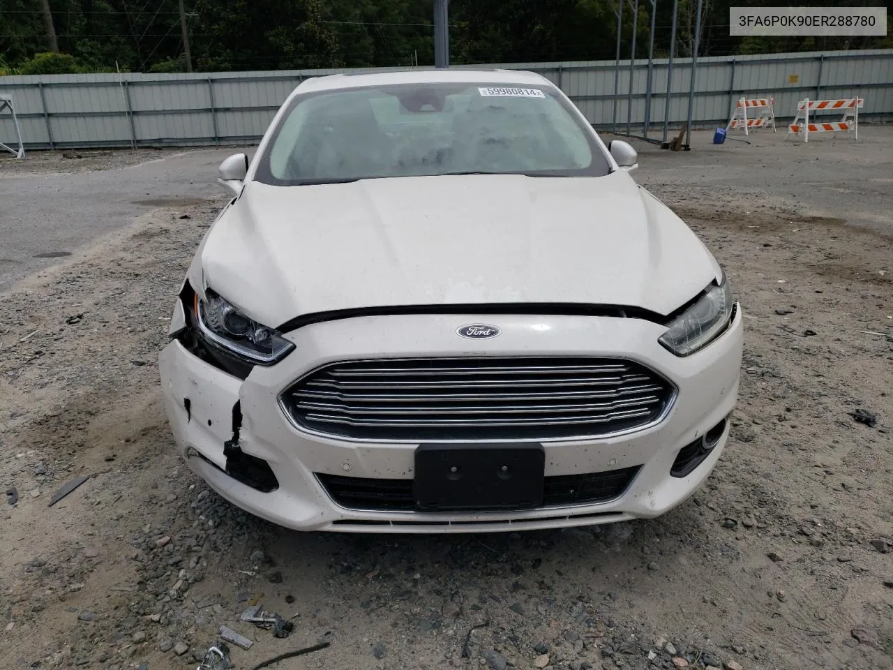 2014 Ford Fusion Titanium VIN: 3FA6P0K90ER288780 Lot: 59980814