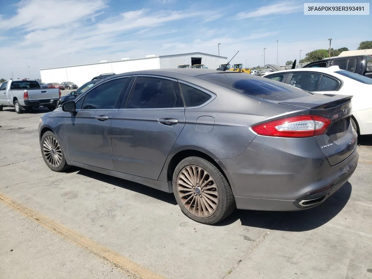 2014 Ford Fusion Titanium VIN: 3FA6P0K93ER393491 Lot: 60943944