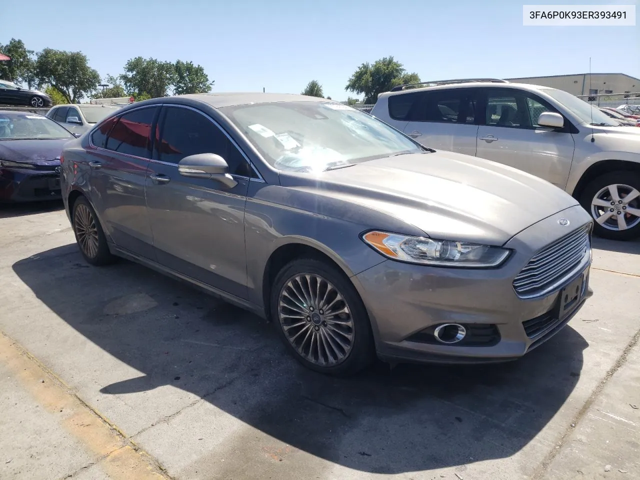 2014 Ford Fusion Titanium VIN: 3FA6P0K93ER393491 Lot: 60943944