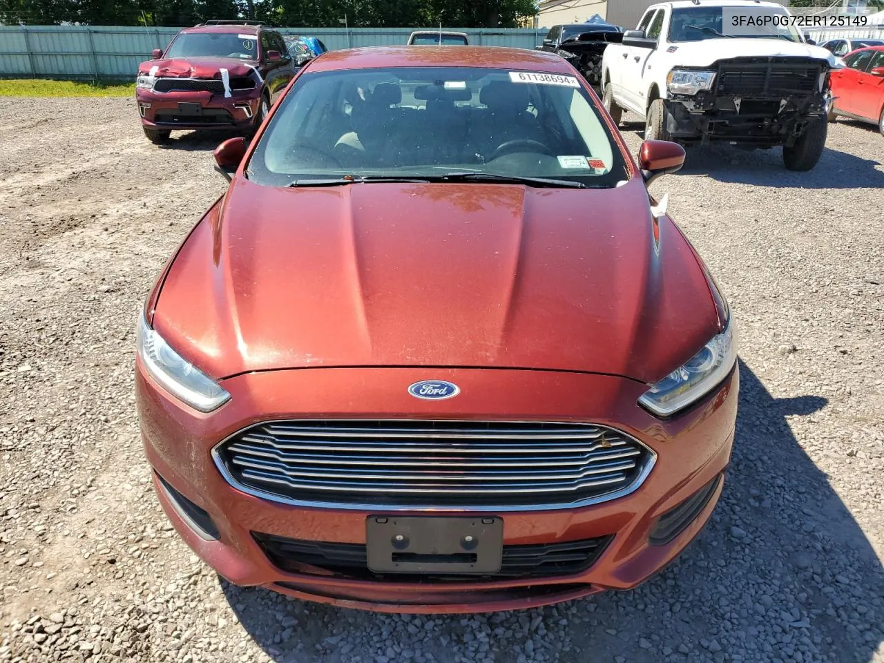 3FA6P0G72ER125149 2014 Ford Fusion S