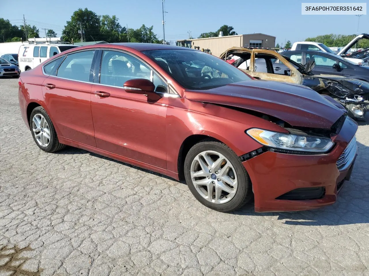 2014 Ford Fusion Se VIN: 3FA6P0H70ER351642 Lot: 61751414