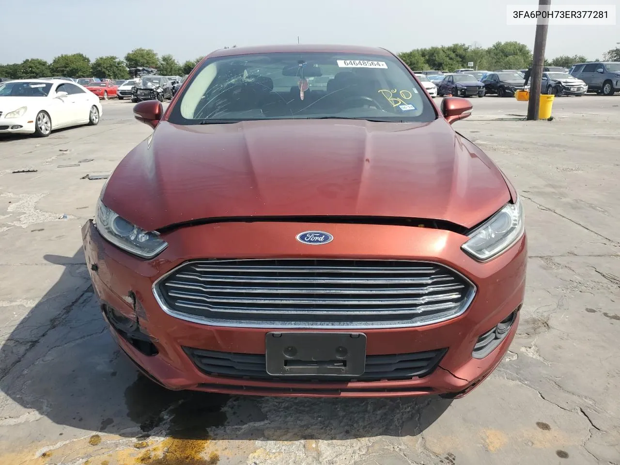 2014 Ford Fusion Se VIN: 3FA6P0H73ER377281 Lot: 64648564