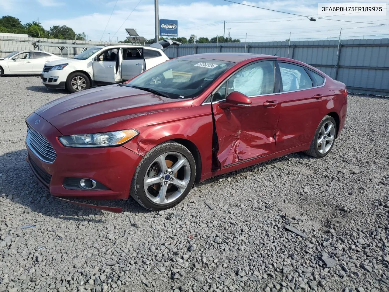 2014 Ford Fusion Se VIN: 3FA6P0H75ER189975 Lot: 65734144