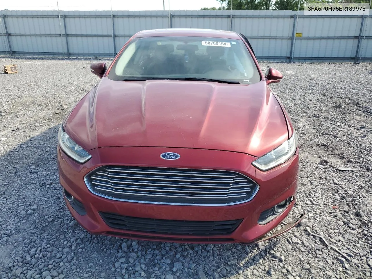 2014 Ford Fusion Se VIN: 3FA6P0H75ER189975 Lot: 65734144