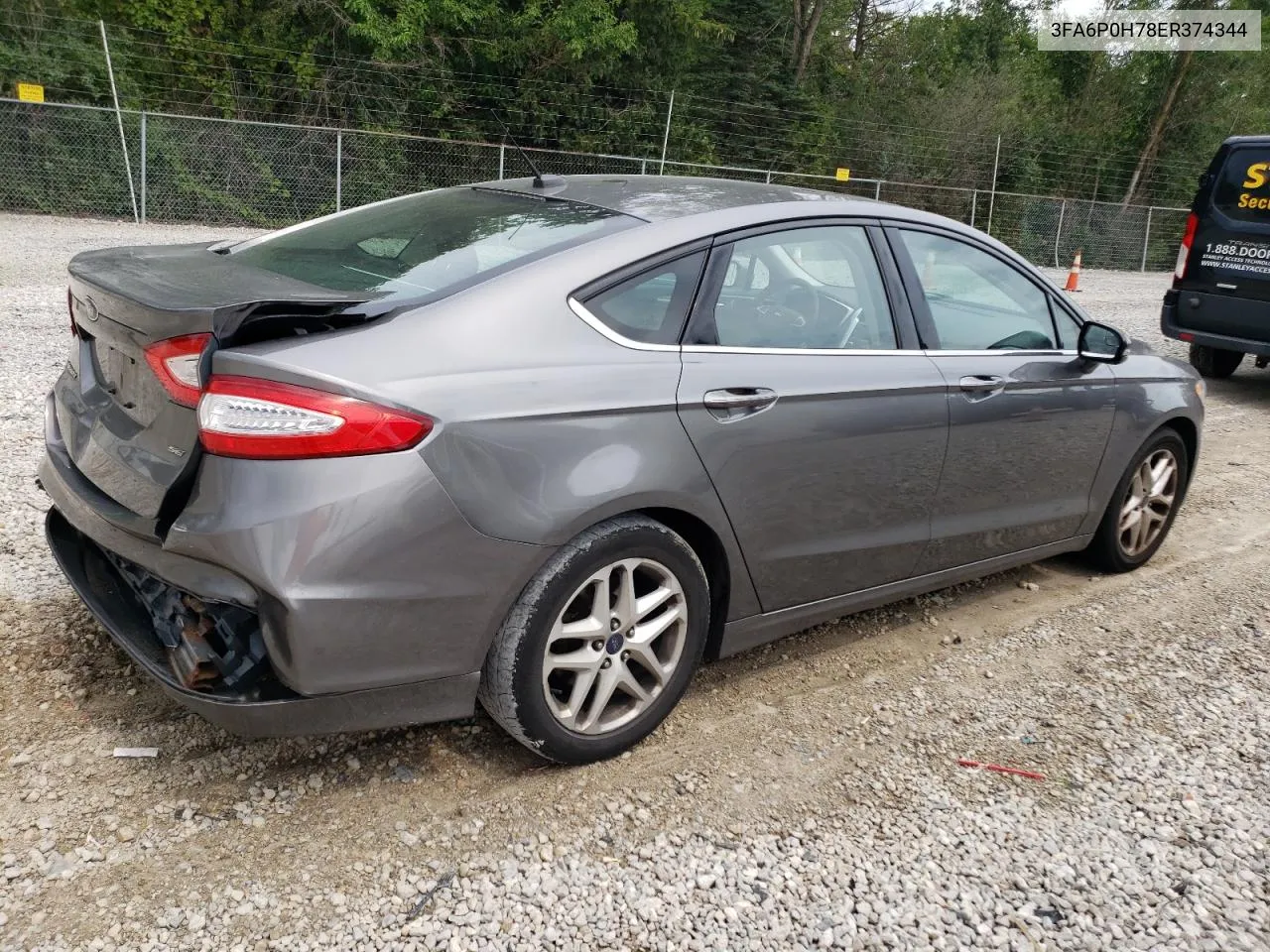 2014 Ford Fusion Se VIN: 3FA6P0H78ER374344 Lot: 65741114