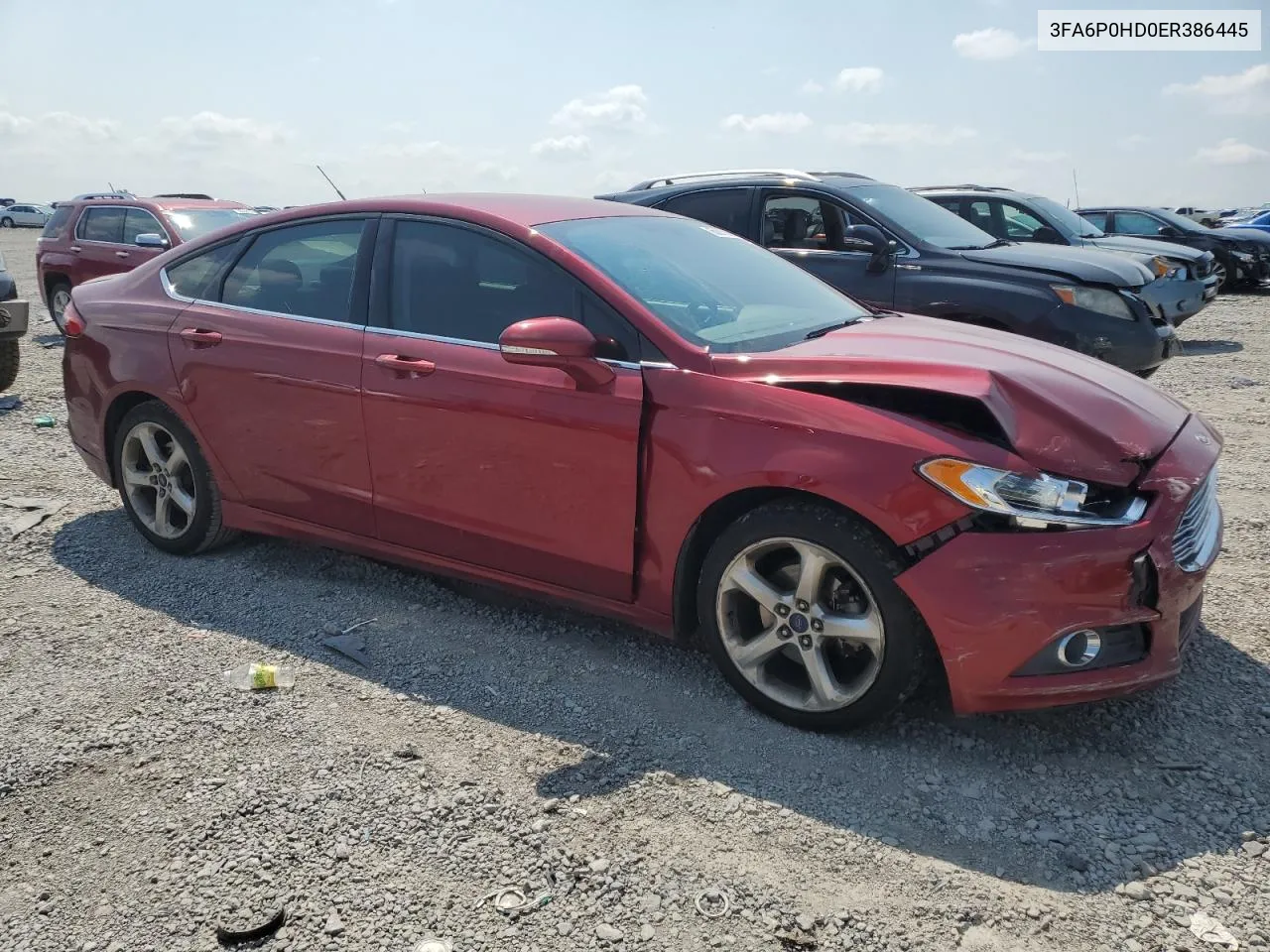 2014 Ford Fusion Se VIN: 3FA6P0HD0ER386445 Lot: 65891894